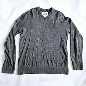 Hollister California 1922 Grey Long Sleeve Men's Top Large Tee Jumper - Picture 1 of 6