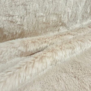 Webpelz kuscheliges Langhaar Kunstfell Stoff Bekleidung Deko Creme - Bild 1 von 5