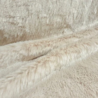 Webpelz kuscheliges Langhaar Kunstfell Stoff Bekleidung Deko Creme - Bild 1 von 4
