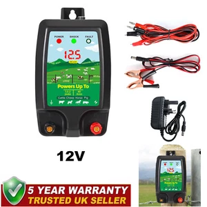 Electric Fence Energiser 12v Battery Powered 1.5J 10km Horse Fencing Kit 240V - Picture 1 of 14