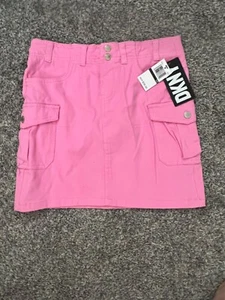 DKNY Girls' Denim Cargo Skirt, Pink, Size 10,  MSRP $36.00 - Picture 1 of 3