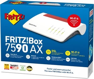 Router Fritz!Box 7590AX DSL WiFi6 Modem Router Glasfaser inkl. USB Stick AVM NEU - Bild 1 von 1