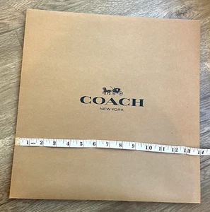 NEW Coach Authentic Gift Box Brown Collapsible Flattened Large size 14x14x5.5'' - Picture 1 of 4
