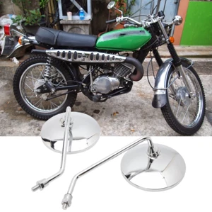 Par de espejos retrovisores 10 mm para Suzuki TS100 TC100 TS125 TC125 TS185 TC185 TS250 TS400 - Imagen 1 de 13