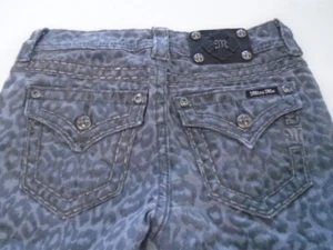 MISS ME Women's Denim Bling Leopard Stretch Signature Rise SKINNY Jeans 26 - Picture 1 of 10