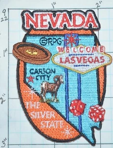 NEVADA THE SILVER STATE LAS VEGAS CARSON CITY DICE SOUVENIR PATCH - Picture 1 of 1