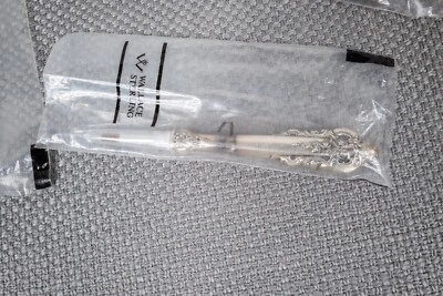 Cepillo cosmético Wallace Grande barroco de plata esterlina sombra de labios nuevo en caja 4 1/2" L Foto 1 de 4