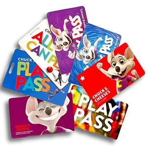 🌟���� Lotto di pass gioco Chuck E formaggio e carte regalo - HTF 🙂 - Foto 1 di 1