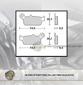 PARA KAWASAKI KX 250 DE 1995 A 2008 PASTILLAS DE FRENO TRASERAS PASTILLAS DE FRENO FRENADO - Imagen 1 de 1