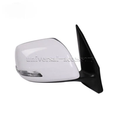 RIGHT Side Mirror With LED Signal For Toyota Land Cruiser LC200 2008-2015 White Foto 1 de 4