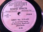TV Radio SHOW SOUND EFFECTS Record Speedy Q BIRDS Talking Parrot Jungle 7930