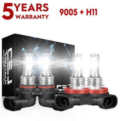 Kit de faros LED para Ford Transit-150 250 350 Base Van 2015-2022 9005 H11 Foto 1 de 4