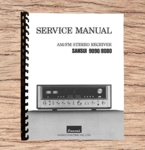 Sansui 8080 und 9090 Reparatur Service Handbuch - Verdrahtungsplan gedruckt kammgebunden - Bild 1 von 5