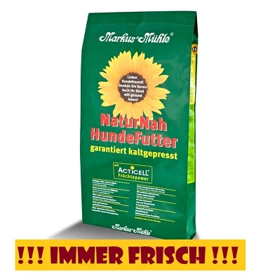 Markus Mühle Naturnah Hundefutter 15kg (6 Monate haltbar) + Gratisprobe im Paket - Bild 1 von 4