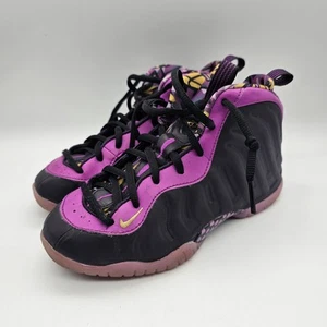 Nike Little Posite One Foamposite DQ6212-500 Cave Purple Gold Youth Size 1.5Y - Picture 1 of 10