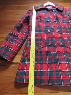 Women's Vintage Pendleton Coat Red Christmas Plaid Wool Jacket 10 - Image 1 of 4