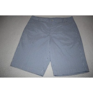 Puma Golf Shorts Mens Size 34 Performance Polyester Blue White Plaids - Picture 1 of 4