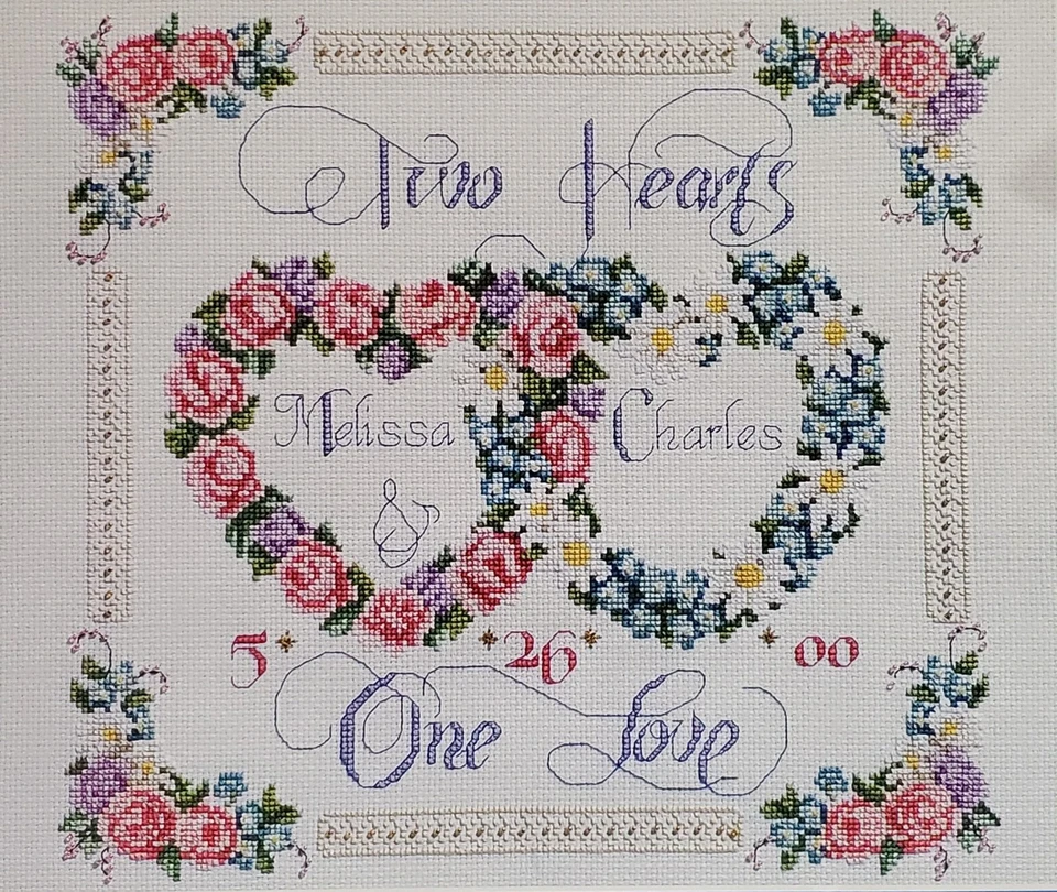 Набор для вышивки счетным крестом Janlynn Two Hearts, One Love 80410 — неполный комплект - Изображение 1 из 1