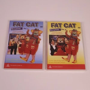 Fat Cat Storytime Vol 1 & 2 DVD, 1995 Bundle Children's Sing-Along Channel 7 - Picture 1 of 8