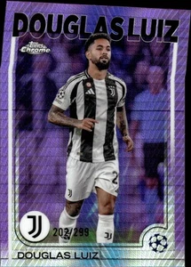 2024-25 Topps Chrome UEFA #25 Douglas Luiz rifrattore prisma viola #/299 - Foto 1 di 2