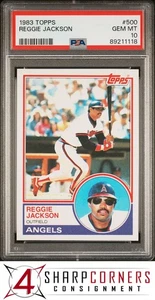 1983 TOPPS #500 REGGIE JACKSON ANGELS HOF PSA 10 - Picture 1 of 4