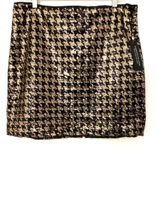 Bagatelle Gold/Black Sequins Skirt Lined XL New Whimsical Fairy Punk Whimsigoth - Picture 1 of 5