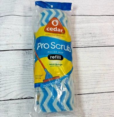 O Cedar Pro Scrub Roller Mop Refill Microfiber Wave Sponge NEW - Image 1 of 2