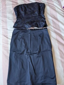 Coast Skirt And Corset Set Size 14 Navy Blue - Picture 1 of 10