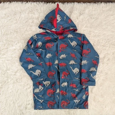 Chaqueta de lluvia Kitestrings 7 para niños con temática de cabeza de dinosaurio más gruesa Foto 1 de 4