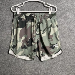 NFQ Performance Shorts Mens Sz L Green Camouflage Drawstrings - Picture 1 of 14