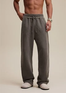 Men's Heavyweight Fleece Pants Vintage Elastic Waist Drawstring Sweatpants - Bild 1 von 20