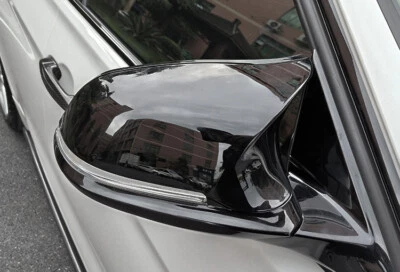 Real M Style WING MIRROR COVERS BMW 1/2/3/4 SERIES F20 F22 F23 F30 F32 F36 Black - Image 1 of 4