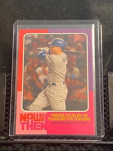 Freddie Freeman 2024 Topps Heritage High # Now And Then #14 Dodgers - Picture 1 of 2