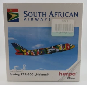 New Herpa South African Airways Boeing 747-300 Model - Ndizani - 1:500 - 503938 - Picture 1 of 8