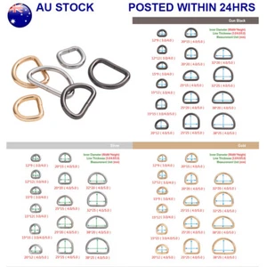12mm-38mm Quality Metal D Ring Webbing Belt Buckle Slide Handbag Purse Strap - Picture 1 of 8