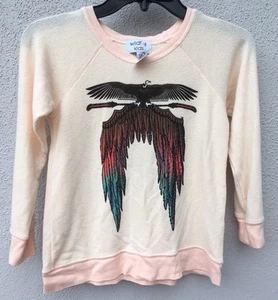 $90 New Wildfox Girls Brand Native Graphic Long Sleeve Sweatshirt Size 10 - Picture 1 of 2