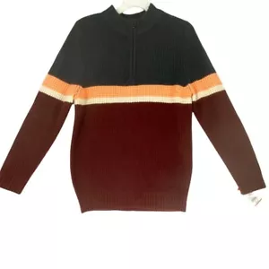 Cat & Jack Boys Color Block 1/4 Zip Long Sleeve Sweater Size XL(16) - Picture 1 of 10
