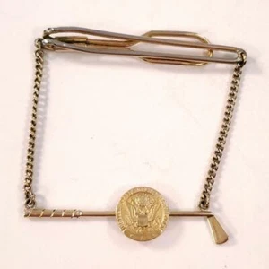 14k Gold United States Golf Association Tie Bar - Picture 1 of 6