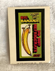 VTG Topps 1974 Wacky Packages Big Banana Do Not Refrigerate Sticker * READ - Picture 1 of 6