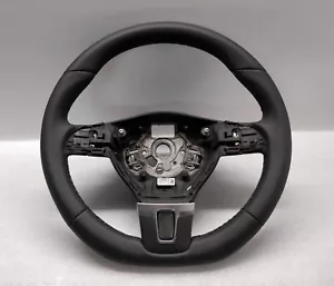 VOLANTE VW Passat B7 CC NUEVO CUERO PLANO TIPTRONIC PALETA T6 CADDY - Imagen 1 de 6