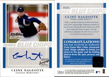 Clint Nageotte 2003 Topps Auto AU #TT-CN RC Card Seattle Mariners