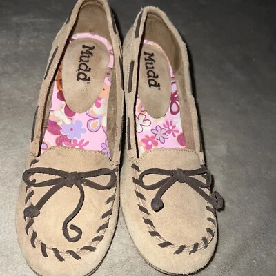 Мокасины Mudd «Freda» на коричневых каблуках на высоком каблуке размер 9,5 - Изображение 1 из 4