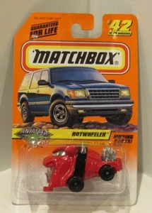 Rotwheeler 1998 Matchbox #42 Animals Dog Car RED - Picture 1 of 1