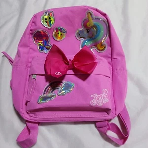 JoJo Siwa Girl's Small Backpack, Pink Bow, Sequin Rainbow Unicorn, Happy Emoji - Picture 1 of 19