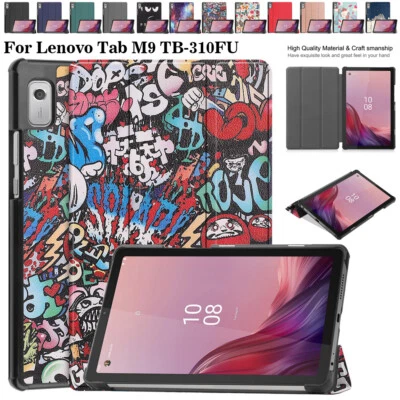 Slim PU Leahter Case For Lenovo Tab M9 TB-310FU Tablet 9'' Shockproof Flip Cover - Image 1 of 4