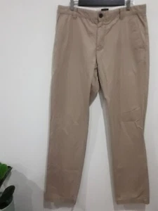 Sportscraft Mens Size 87 34 Beige Zip Fly Straight Leg W35 Chino Pants Pockets - Picture 1 of 20