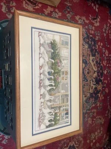 Vintage weiße Ente Nadelspitze gerahmt rustikal Bauernhaus - Bild 1 von 4