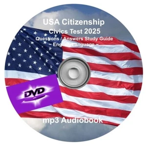Citizenship Civics Test 2025 USA Questions/Answers Study Audiobook DVD ~ English - Picture 1 of 17