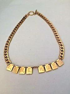HG8194 DESIGNER ASPIRED LOVE HURT GOLD TONE CHAIN NECKLACE - Picture 1 of 1