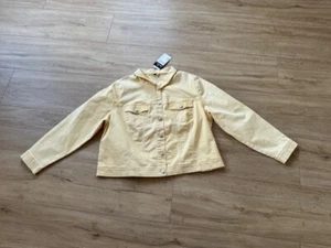Ulla Popken hübsche Jeans-Jacke Hellgelb Größe 50 mit Etikett - Bild 1 von 2